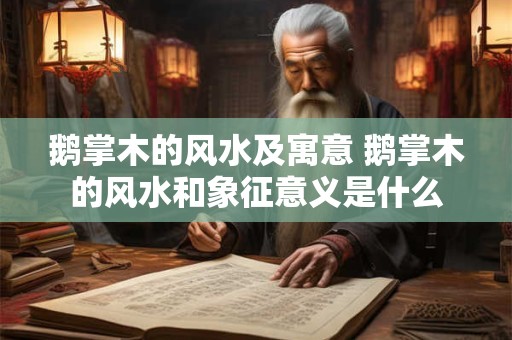 鹅掌木的风水及寓意 鹅掌木的风水和象征意义是什么