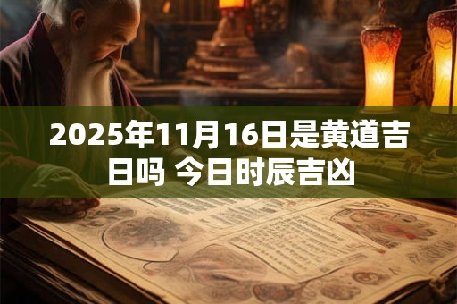 2025年11月16日是黄道吉日吗 今日时辰吉凶 2025年11月16日是黄道吉日吗 今日时辰吉凶