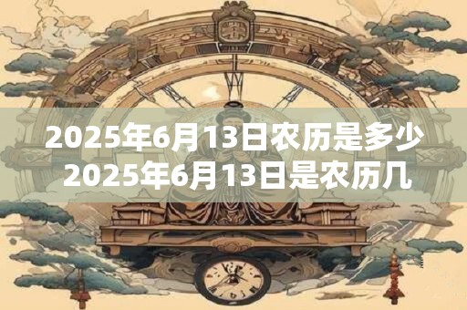 2025年6月13日农历是多少 2025年6月13日是农历几月几日
