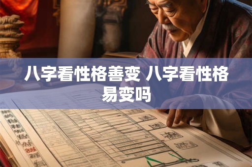 八字看性格善变 八字看性格易变吗