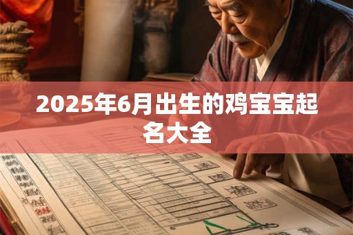 2025年6月出生的鸡宝宝起名大全