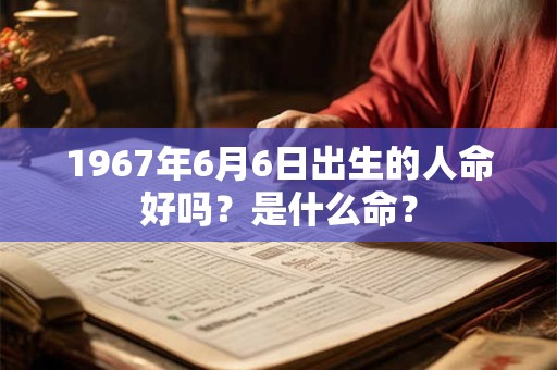1967年6月6日出生的人命好吗？是什么命？