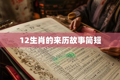 12生肖的来历故事简短