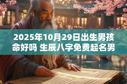 2025年10月29日出生男孩命好吗 生辰八字免费起名男孩