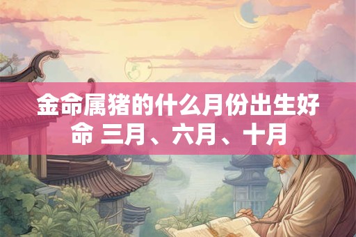 金命属猪的什么月份出生好命 三月、六月、十月