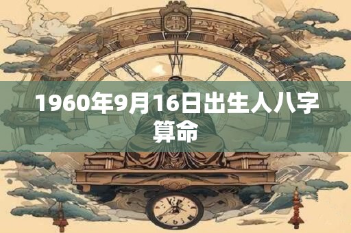 1960年9月16日出生人八字算命