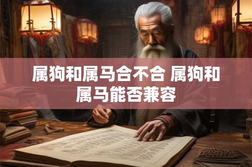 属狗和属马合不合 属狗和属马能否兼容