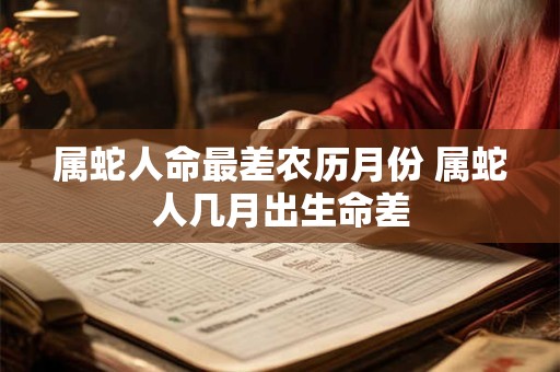 属蛇人命最差农历月份 属蛇人几月出生命差