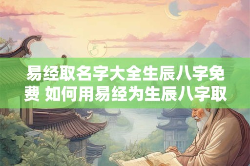 易经取名字大全生辰八字免费 如何用易经为生辰八字取名