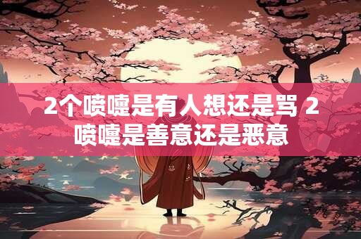 2个喷嚏是有人想还是骂 2喷嚏是善意还是恶意