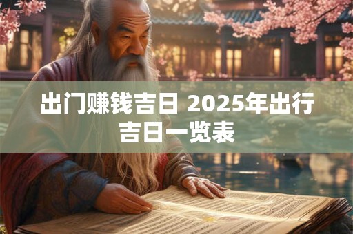 出门赚钱吉日 2025年出行吉日一览表