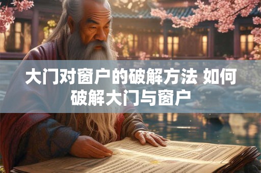 大门对窗户的破解方法 如何破解大门与窗户