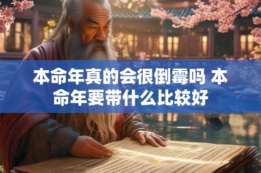 本命年真的会很倒霉吗 本命年要带什么比较好