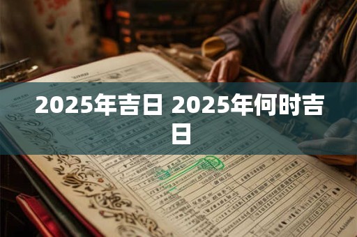 2025年吉日 2025年何时吉日