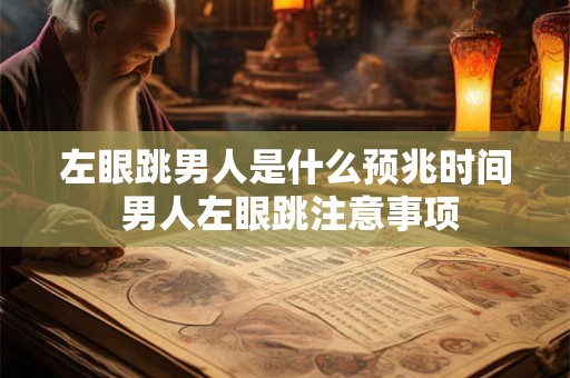 左眼跳男人是什么预兆时间 男人左眼跳注意事项