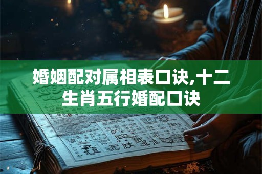 婚姻配对属相表口诀,十二生肖五行婚配口诀 婚姻配对属相表口诀,十二生肖五行婚配口诀