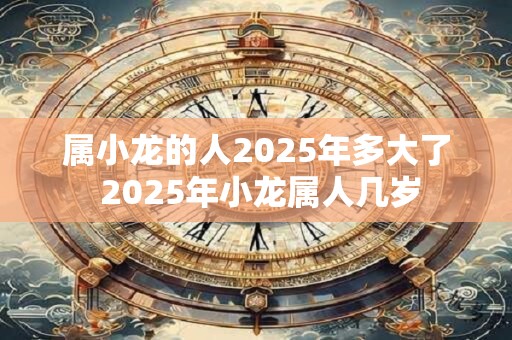 属小龙的人2025年多大了 2025年小龙属人几岁