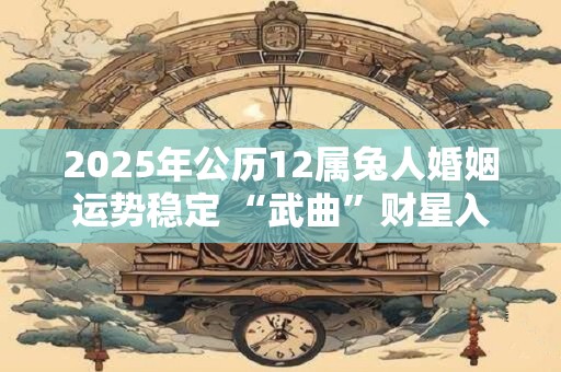 2025年公历12属兔人婚姻运势稳定 “武曲”财星入命