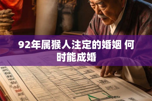 92年属猴人注定的婚姻 何时能成婚