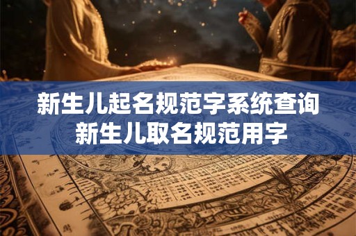 新生儿起名规范字系统查询 新生儿取名规范用字