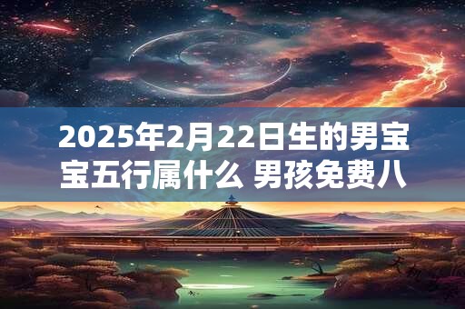 2025年2月22日生的男宝宝五行属什么 男孩免费八字起名