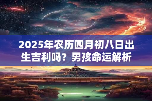 2025年农历四月初八日出生吉利吗？男孩命运解析