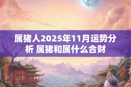 属猪人2025年11月运势分析 属猪和属什么合财