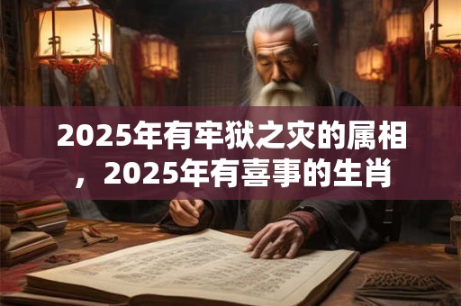 2025年有牢狱之灾的属相,2025年有喜事的生肖 2025年有牢狱之灾的属相,2025年有喜事的生肖