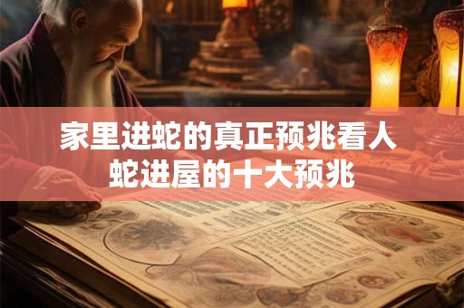 家里进蛇的真正预兆看人 蛇进屋的十大预兆 家里进蛇的真正预兆看人 蛇进屋的十大预兆