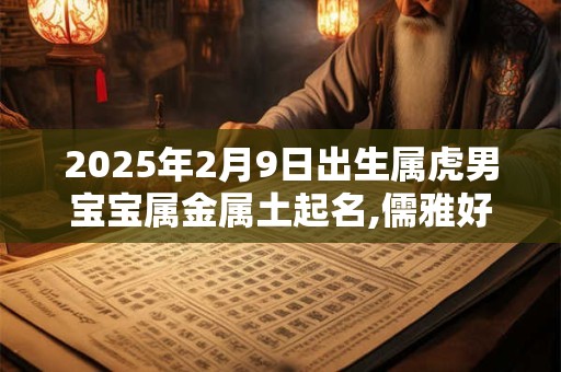 2025年2月9日出生属虎男宝宝属金属土起名,儒雅好听的名字 2025年2月9日出生属虎男宝宝属金属土起名,儒雅好听的名字