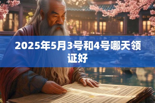 2025年5月3号和4号哪天领证好 2025年5月3号和4号哪天领证好