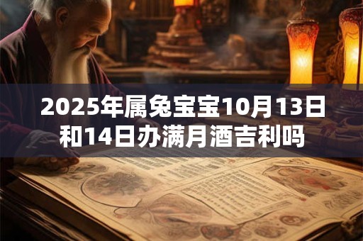 2025年属兔宝宝10月13日和14日办满月酒吉利吗