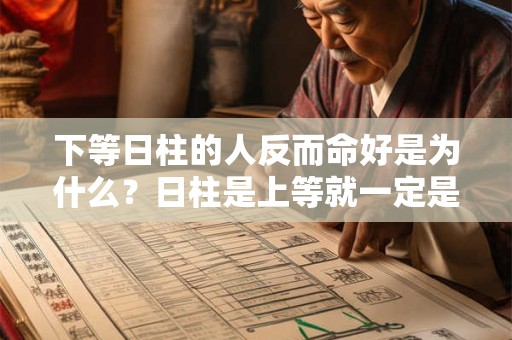 下等日柱的人反而命好是为什么？日柱是上等就一定是富贵命吗？