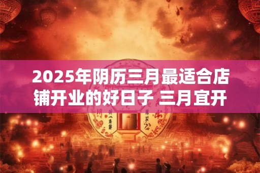 2025年阴历三月最适合店铺开业的好日子 三月宜开业吉日