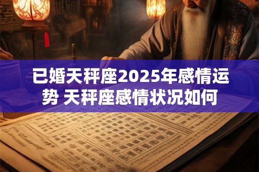 已婚天秤座2025年感情运势 天秤座感情状况如何