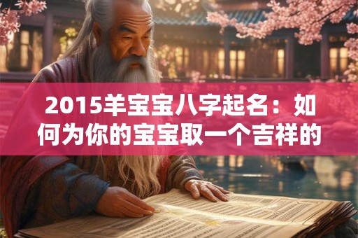 2015羊宝宝八字起名：如何为你的宝宝取一个吉祥的名字