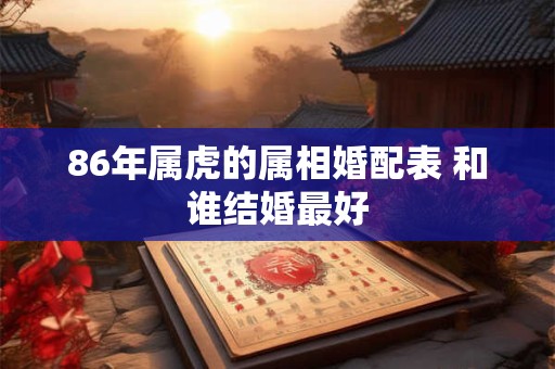 86年属虎的属相婚配表 和谁结婚最好