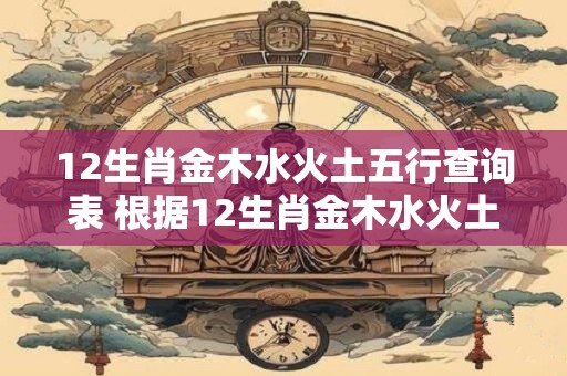12生肖金木水火土五行查询表 根据12生肖金木水火土五行查询表我属于哪个五行 12生肖金木水火土五行查询表 根据12生肖金木水火土五行查询表我属于哪个五行