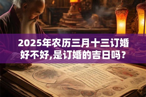 2025年农历三月十三订婚好不好,是订婚的吉日吗？