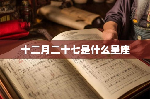 十二月二十七是什么星座