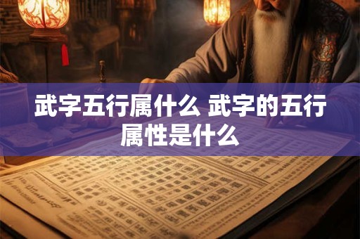 武字五行属什么 武字的五行属性是什么