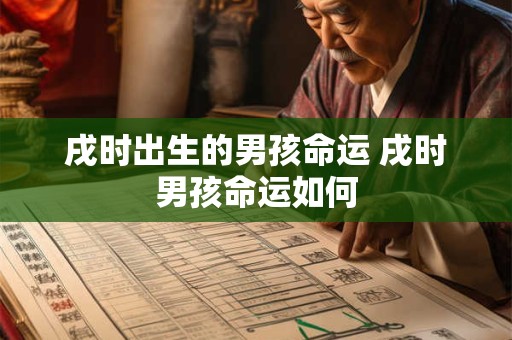 戌时出生的男孩命运 戌时男孩命运如何