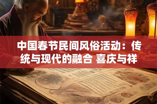 中国春节民间风俗活动：传统与现代的融合 喜庆与祥和的盛宴