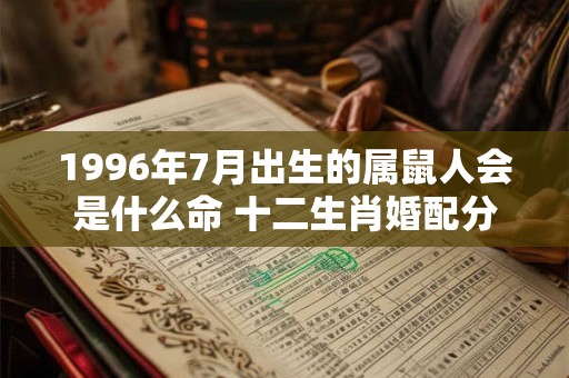 1996年7月出生的属鼠人会是什么命 十二生肖婚配分析！