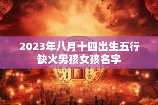2023年八月十四出生五行缺火男孩女孩名字