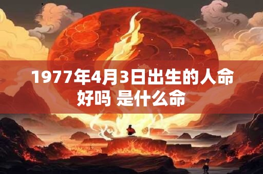 1977年4月3日出生的人命好吗 是什么命