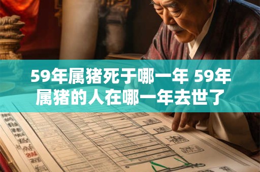 59年属猪死于哪一年 59年属猪的人在哪一年去世了