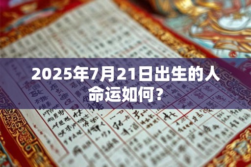 2026年7月21日出生的人命运如何？