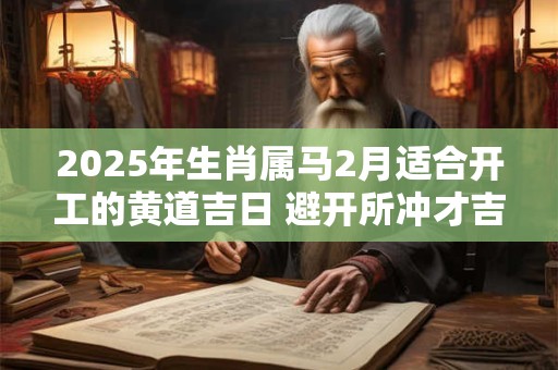 2025年生肖属马2月适合开工的黄道吉日 避开所冲才吉利