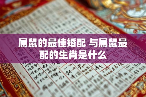属鼠的最佳婚配 与属鼠最配的生肖是什么